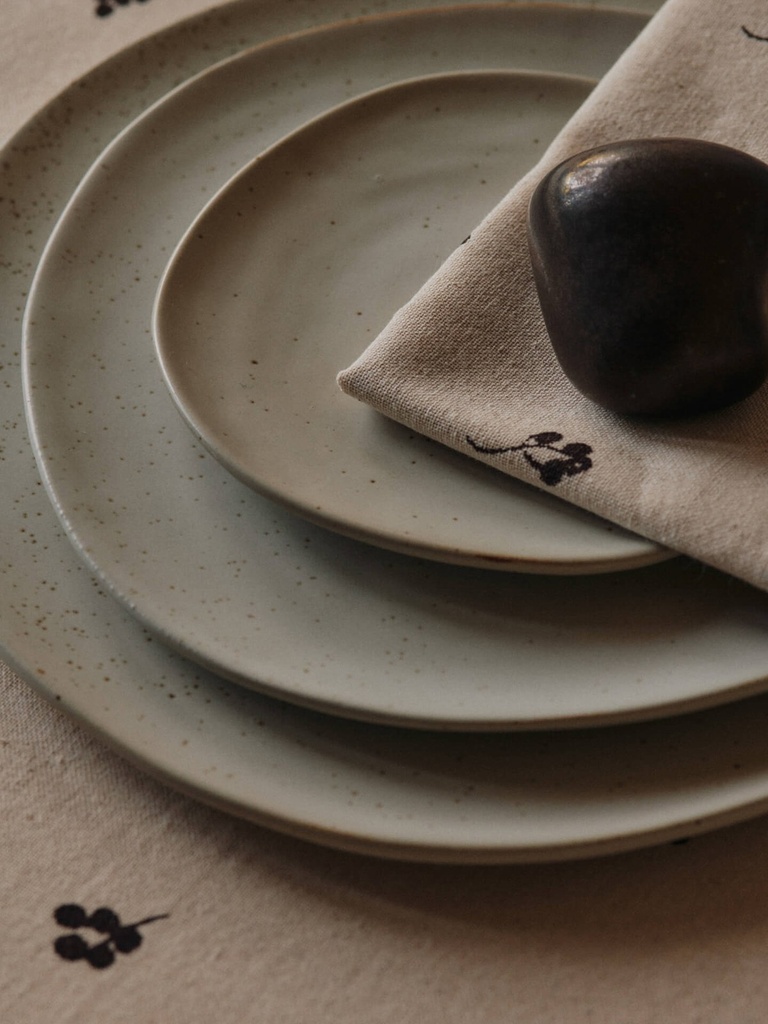 Assiette Flow – petite – blanc cassé moucheté — vue 3
