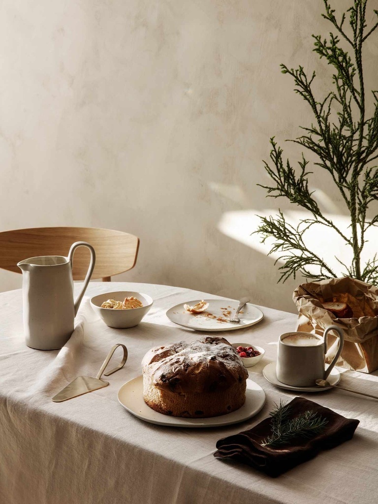 Assiette Flow – grande – blanc cassé moucheté — vue 2