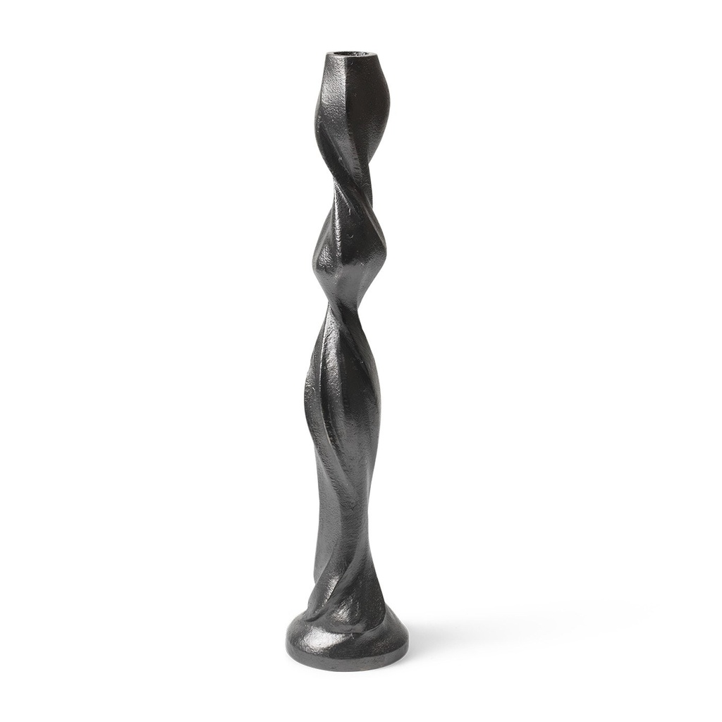 Bougeoir Gale – grand – aluminium noirci — vue 2