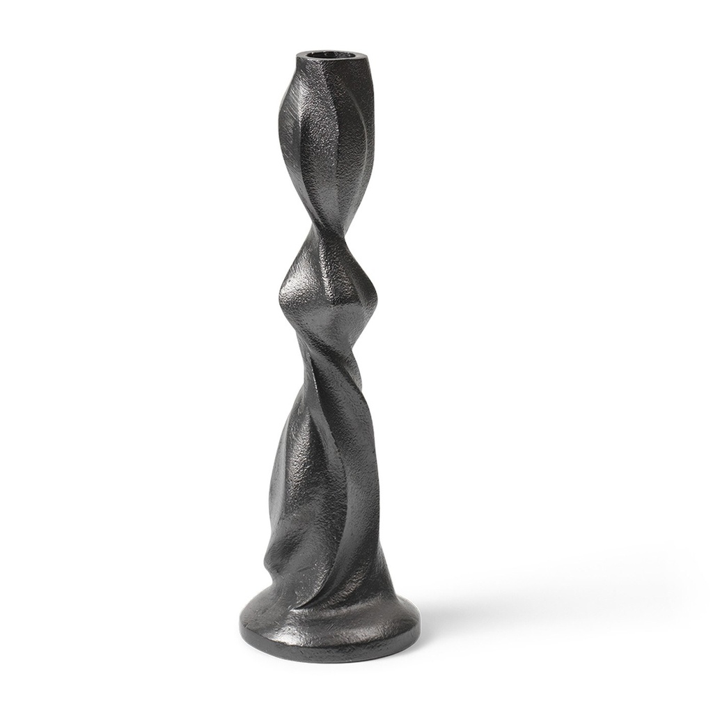 Bougeoir Gale – moyen – aluminium noirci — vue 2