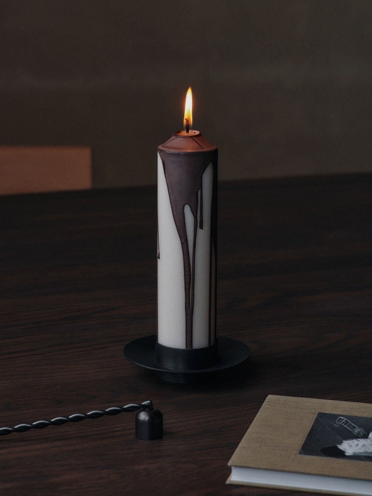 Bougeoir Block – laiton noir — vue 2