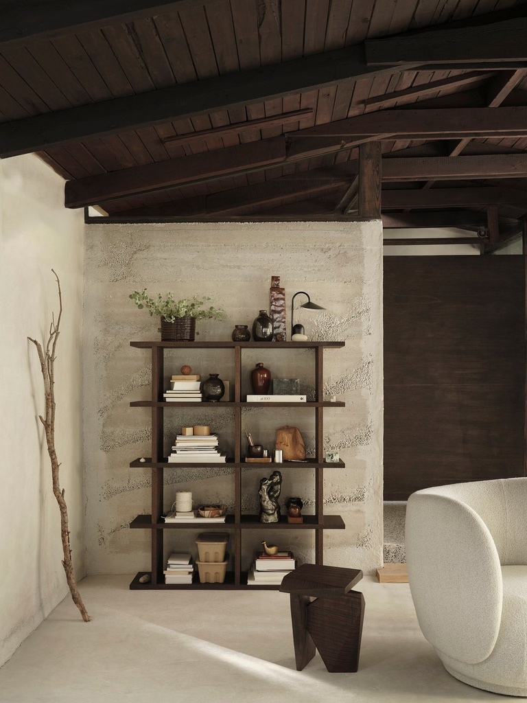 Bibliothèque Kona – 2x4 — chêne teinté foncé — vue 3