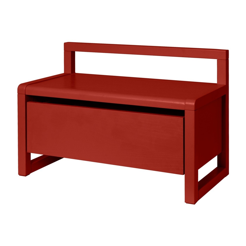 Banc de rangement Little Architect – rouge coquelicot — vue 3