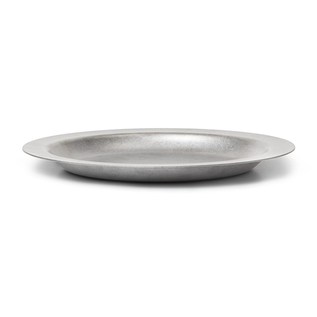 Assiette Tumbled – acier inoxydable — vue 2