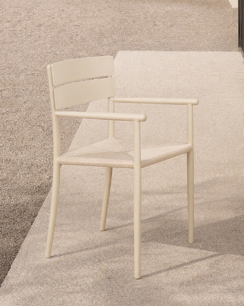 60574_Elin_outdoor_dining_chair_aluminium_Sand_with_armrest_