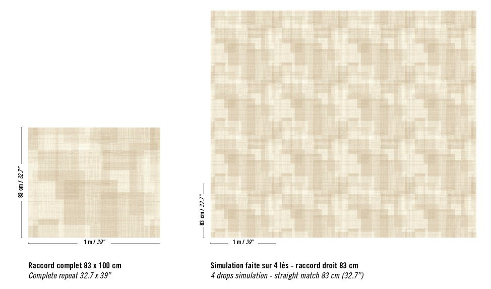 Papier peint Madras – Soie changeante — Retour sur soi — vue 2