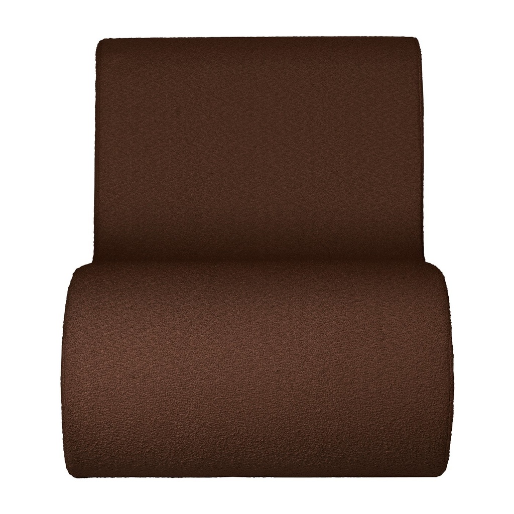 Module central Rouli – Pure Bouclé — brun châtaigne — vue 3