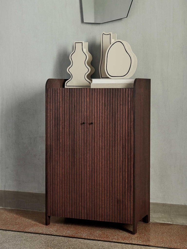 Armoire Sill – basse — chêne teinté foncé — vue 2