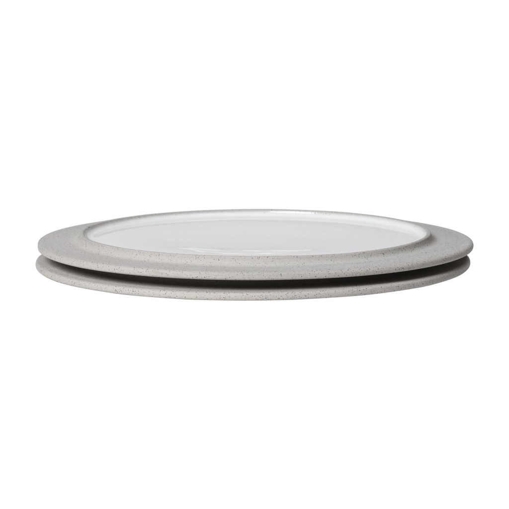 Assiettes plates Sonae – gris/blanc – Ø28 cm – lot de 2 — vue 3