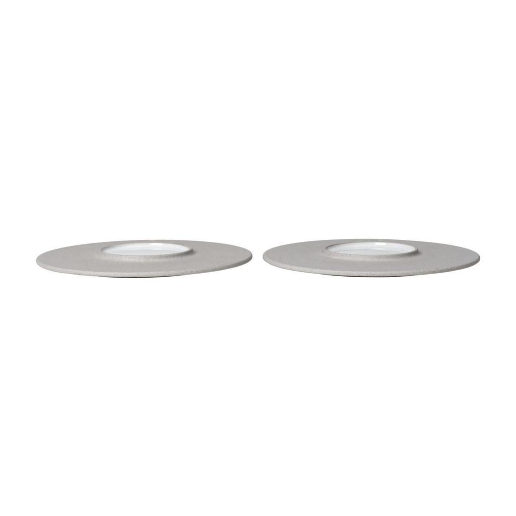 Assiettes à dessert Sonae – gris/blanc – Ø22 cm – lot de 2 — vue 2