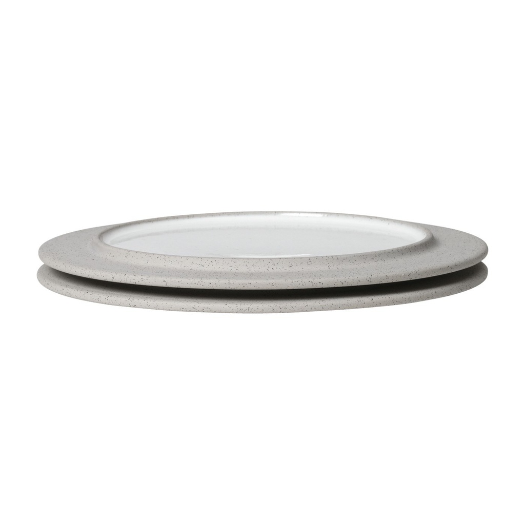 Assiettes à dessert Sonae – gris/blanc – Ø22 cm – lot de 2 — vue 3