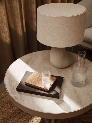 Table en travertin – grande – cachemire — vue 2