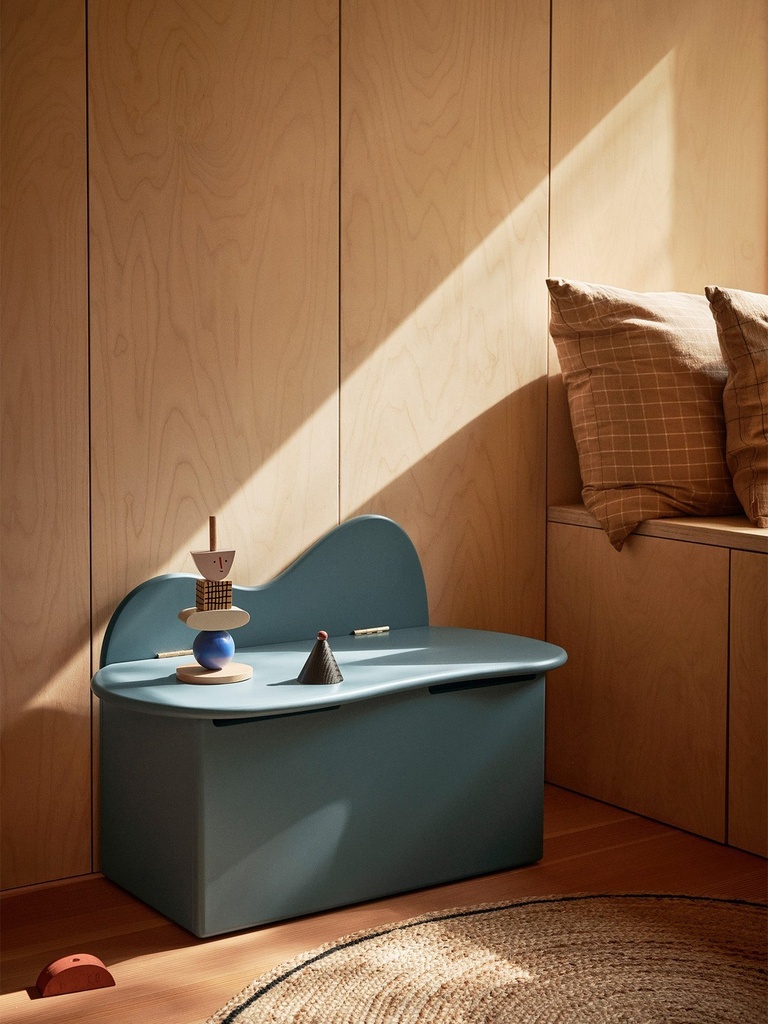 Banc de rangement Slope – gris orage — vue 3