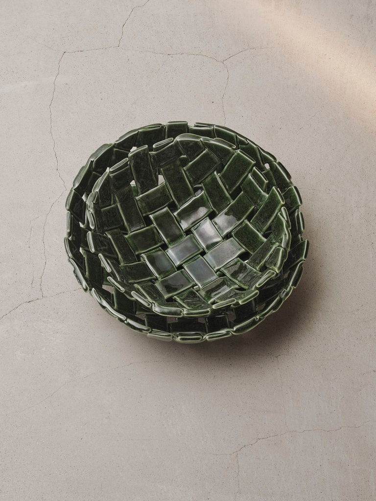 Bol Plait – vert émeraude – Ø24 cm — vue 2
