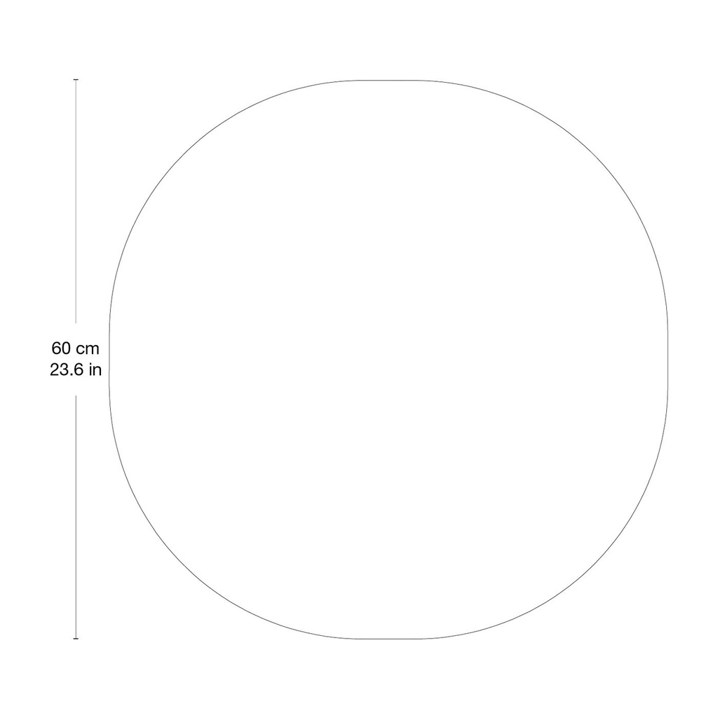 Table basse Carmel — dessin de profil