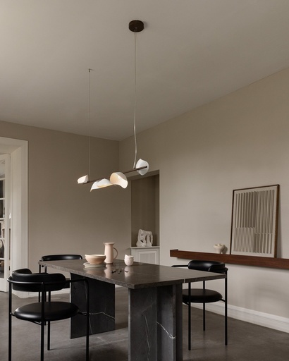 Suspension Florii 5 linéaire – bronze foncé / blanc — bronze foncé / blanc — vue 2