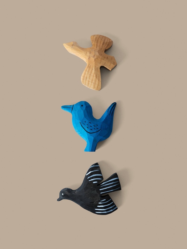 Aimants Bird sculptés à la main – multicolore – lot de 3 — vue 3