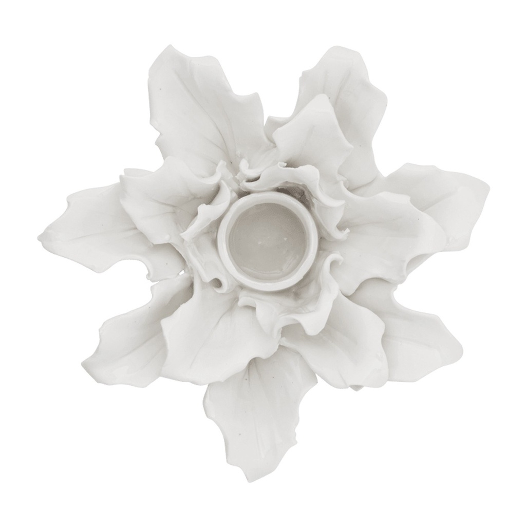 Bougeoir Holly Leaf – blanc cassé — vue 2