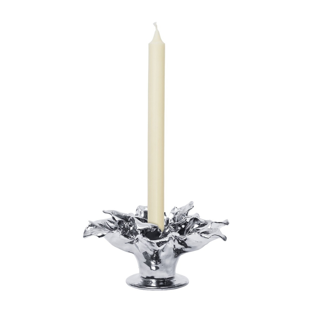 Bougeoir Holly Leaf – argenté — vue 3