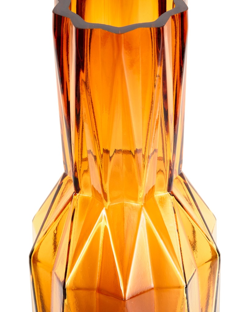 Vase Folds L – ocre – Ø 14 × H 40 cm — vue 4