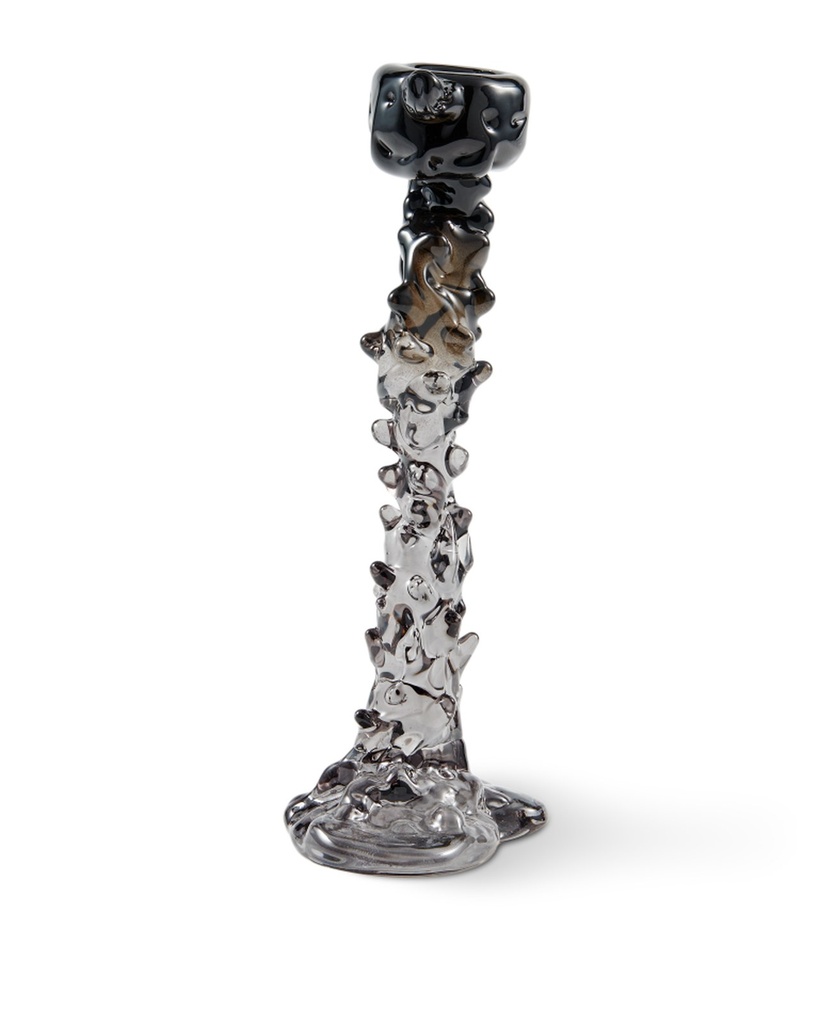 Bougeoir Drip en verre L – noir – L 14 × l 8 × H 25 cm — vue 4