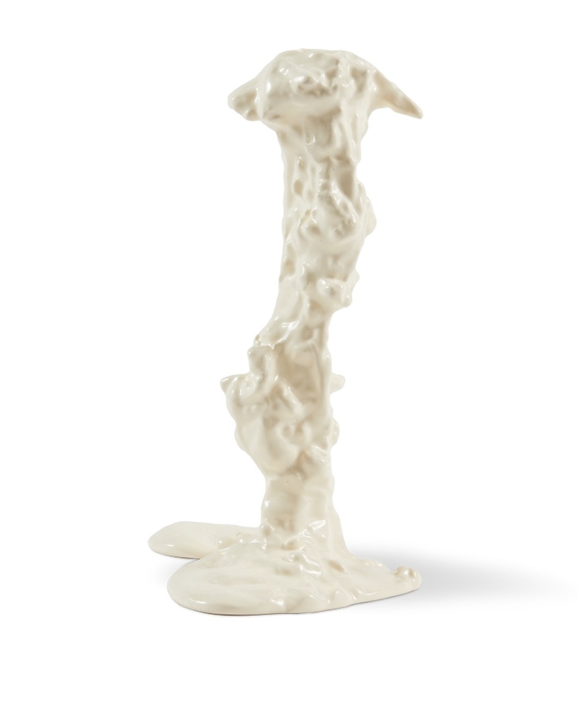 Bougeoir Drip L – blanc – L 11 × l 18 × H 25 cm — vue 3
