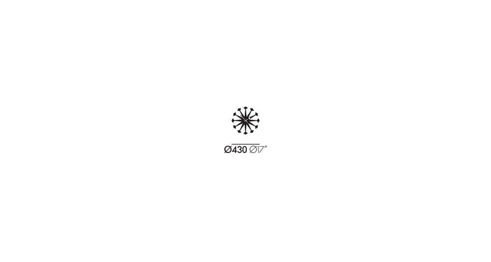 Horloge murale Polygon Clock — dimensions