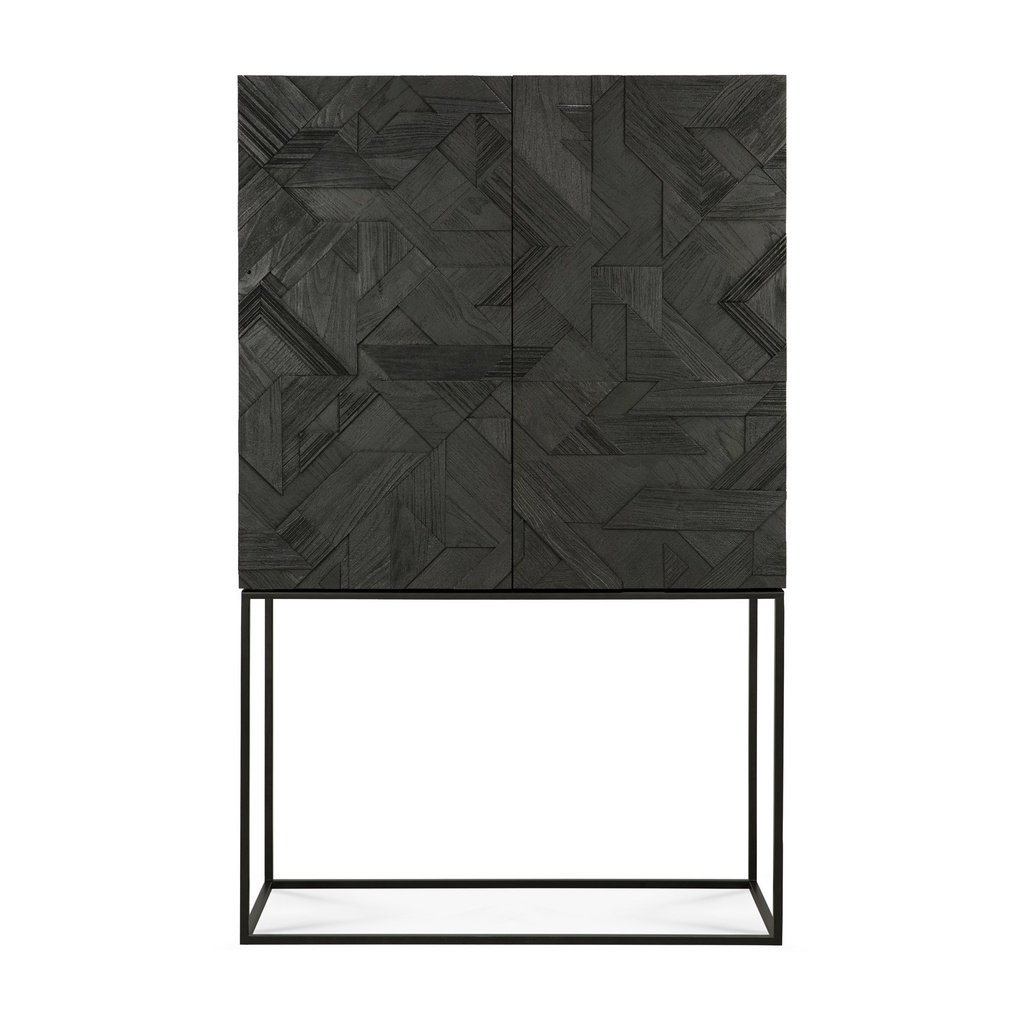 Armoire Graphic – teck noir vernis – 1 2