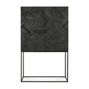 Armoire Graphic – teck noir vernis – 1 2