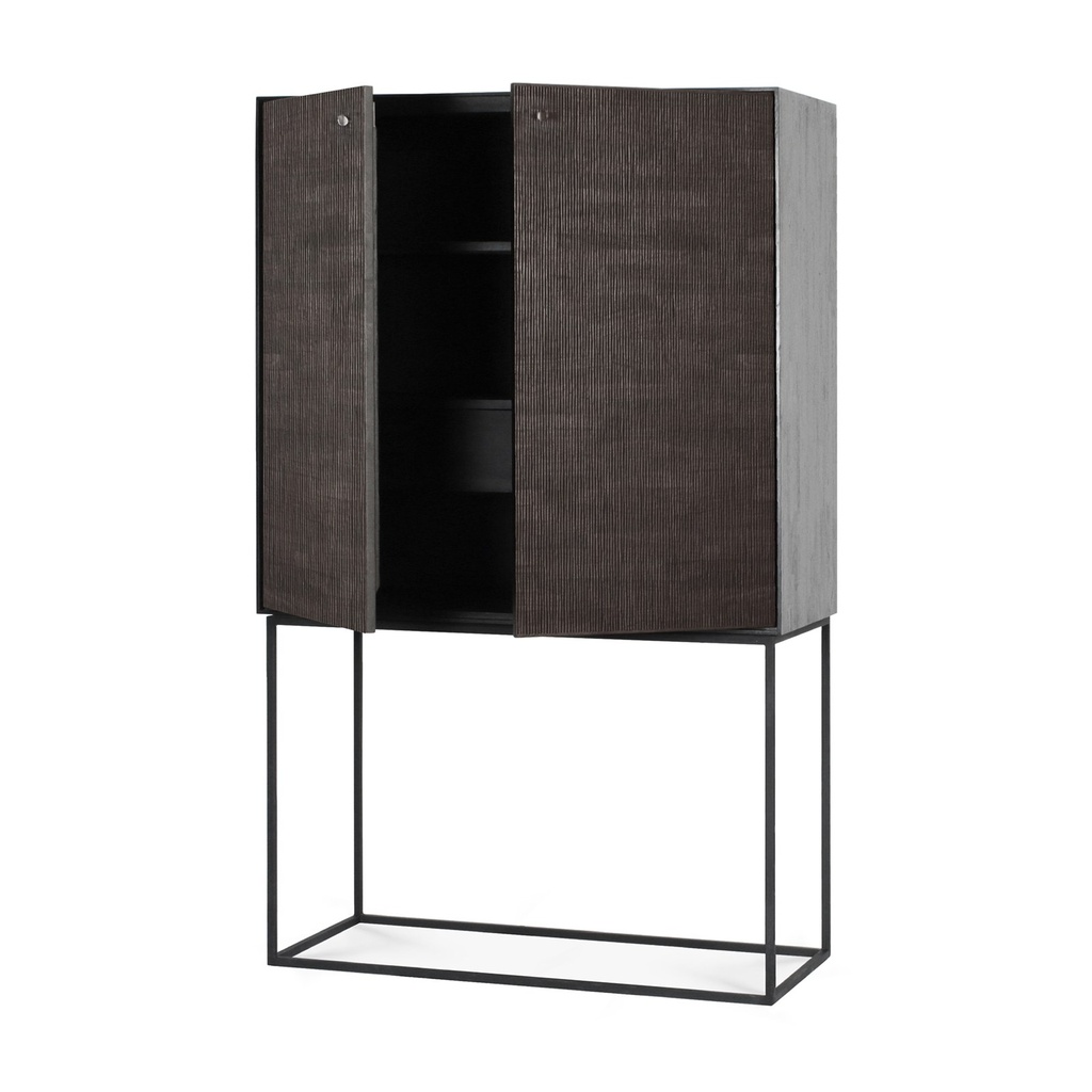 Armoire Grooves – teck noir profond –  5