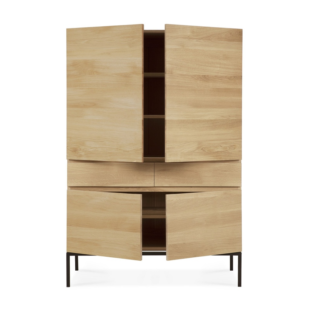 Armoire Ligna – Chêne noir – 110×50×16 2