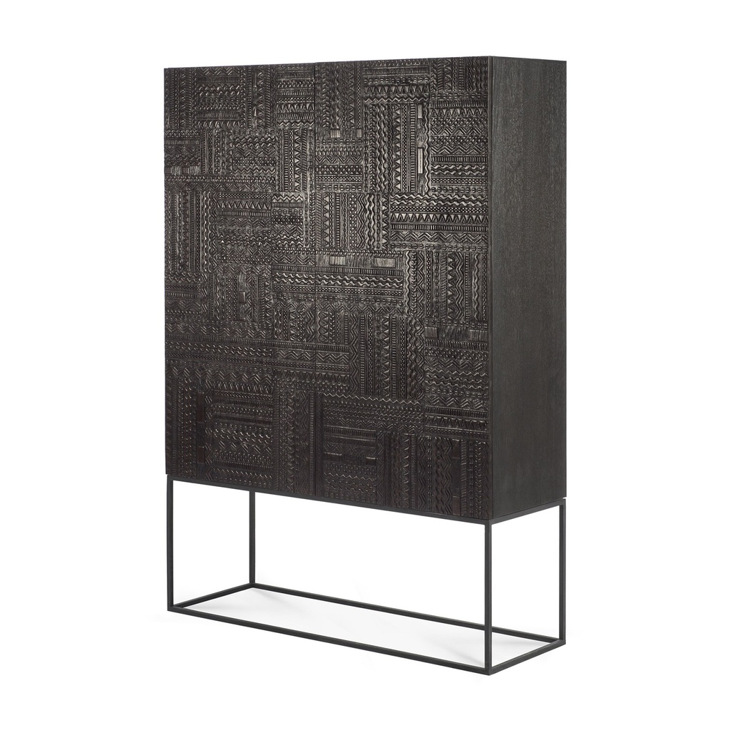 Armoire Tabwa – teck noir profond – 12 3