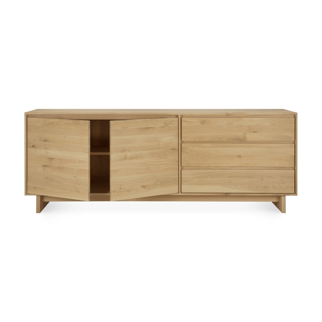 Buffet Wave – chêne naturel – 205×46×7 3
