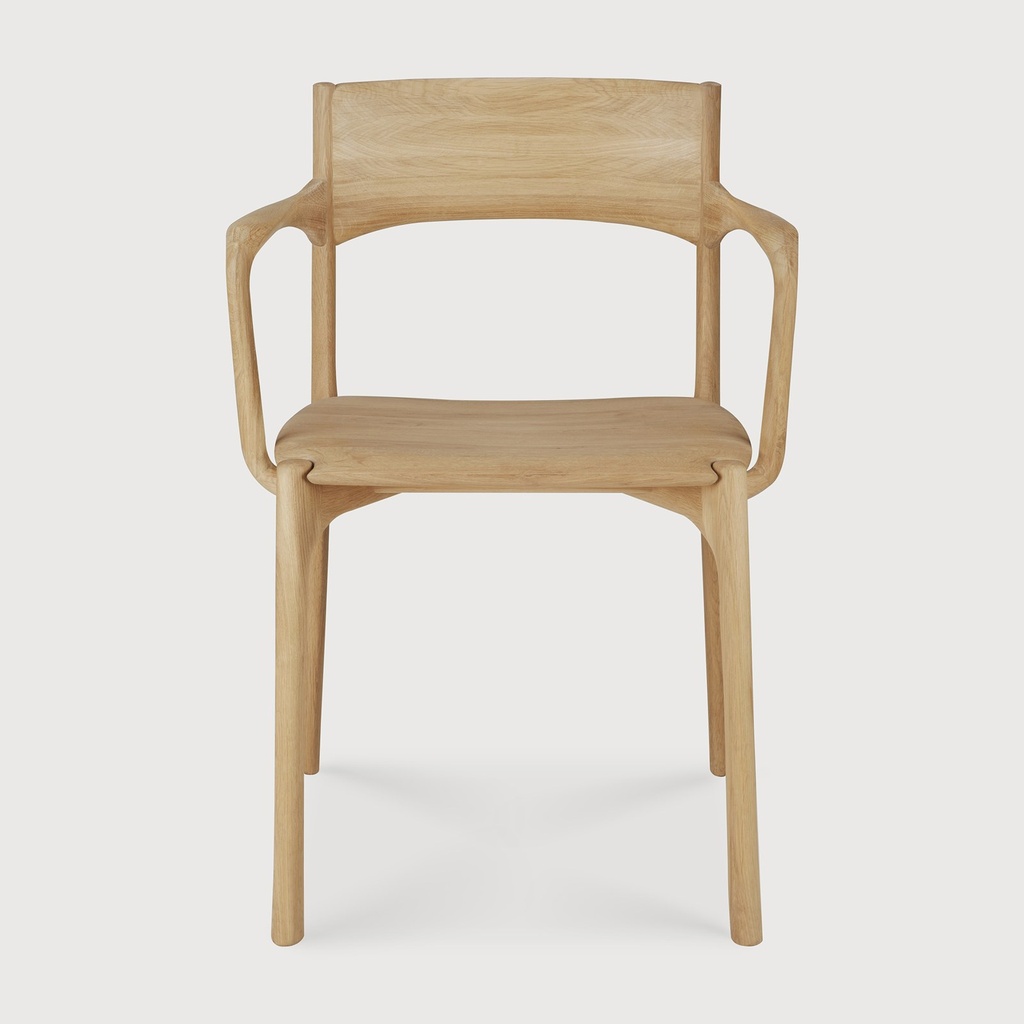 Chaise Pi - chêne - accoudoir - 55x53x 3