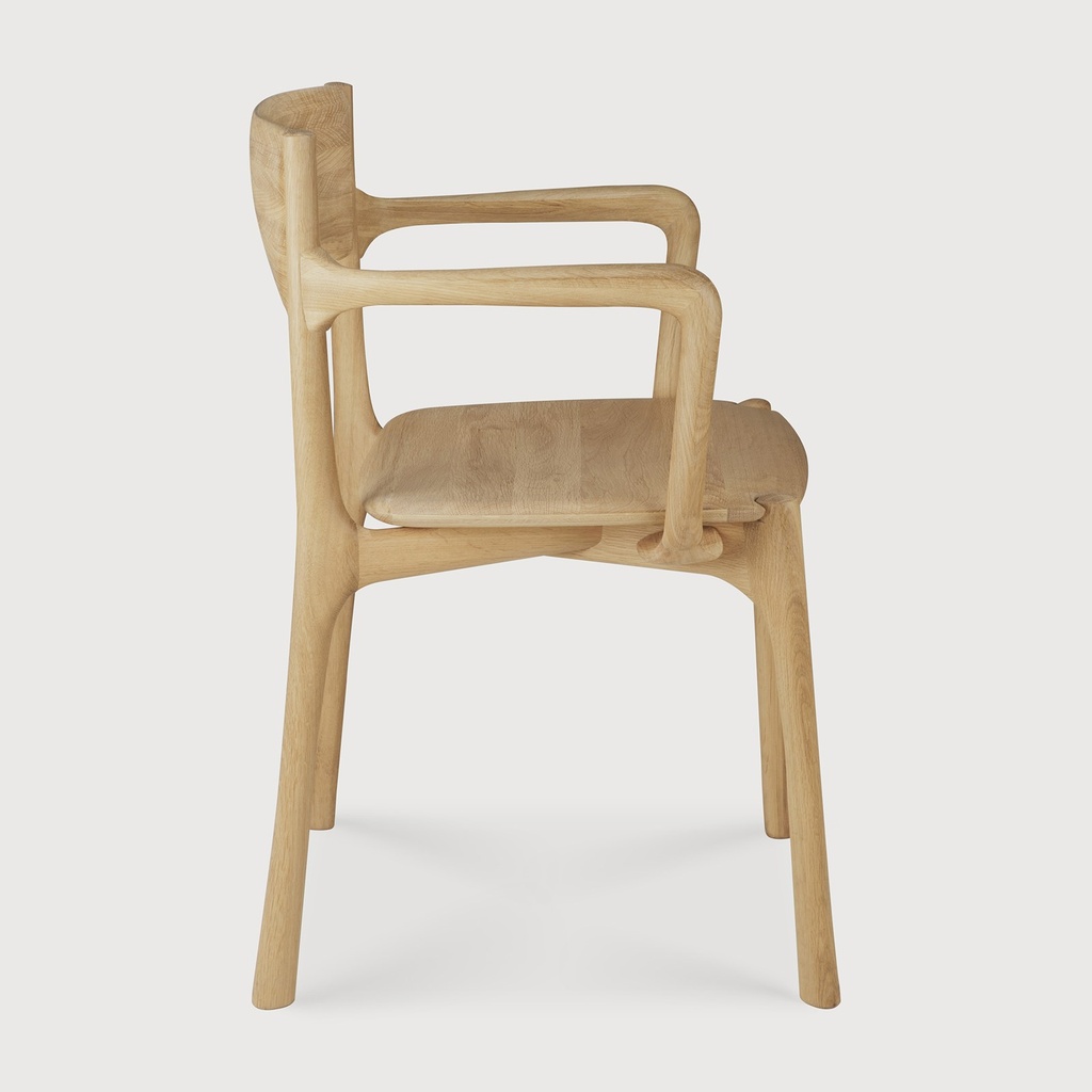 Chaise Pi - chêne - accoudoir - 55x53x 4