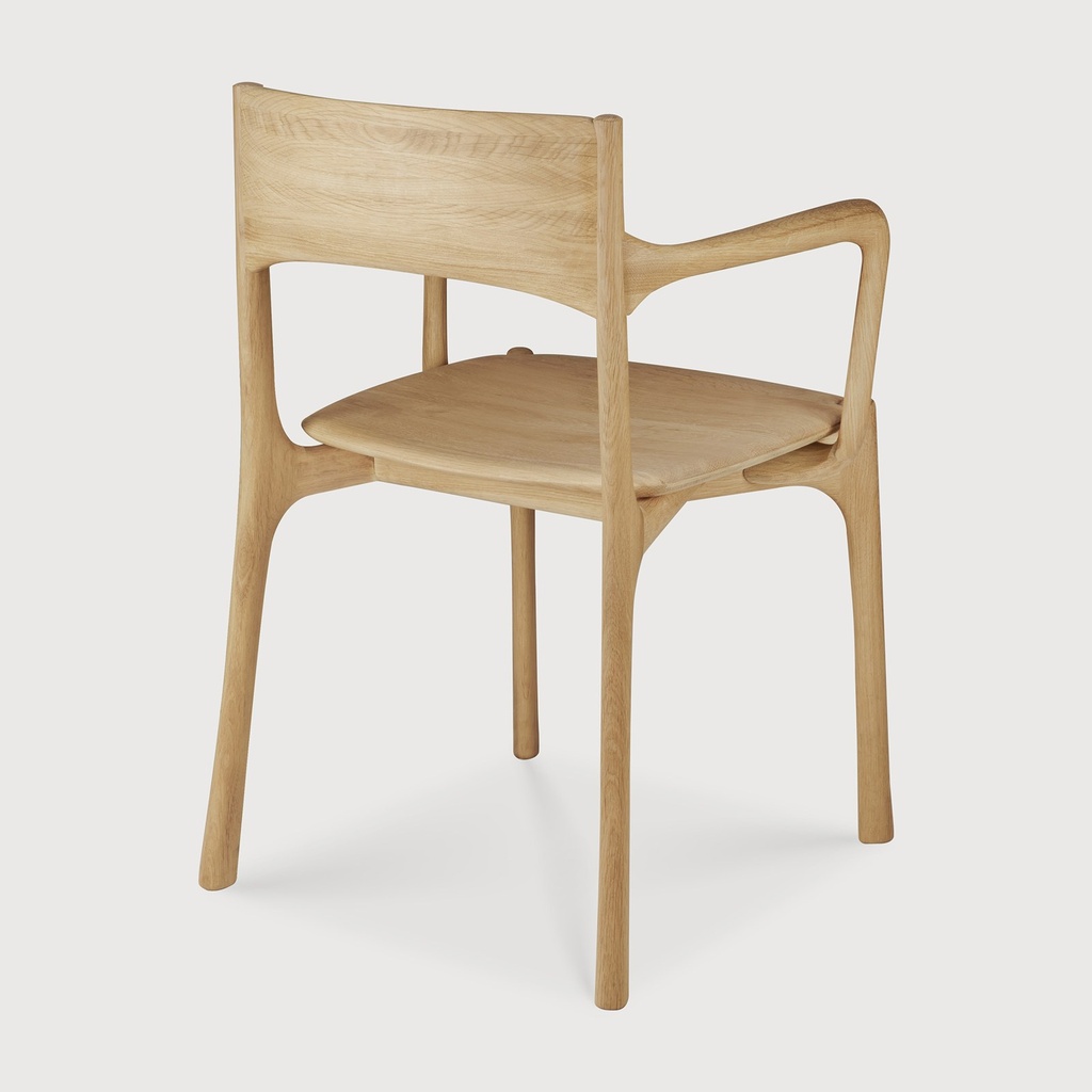 Chaise Pi - chêne - accoudoir - 55x53x 5