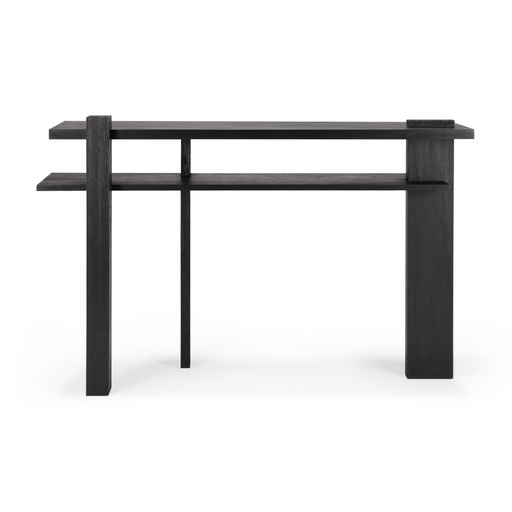 Console Abstract – teck noir – 133×41× 2