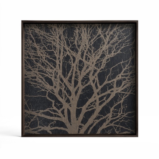 Plateau en bois tree s - noir - 38x38x 2