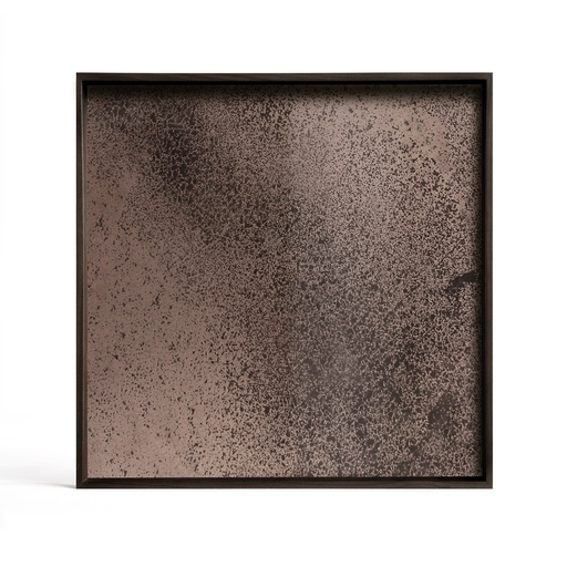 Plateau miroir aged l - bronze - 51x51 2