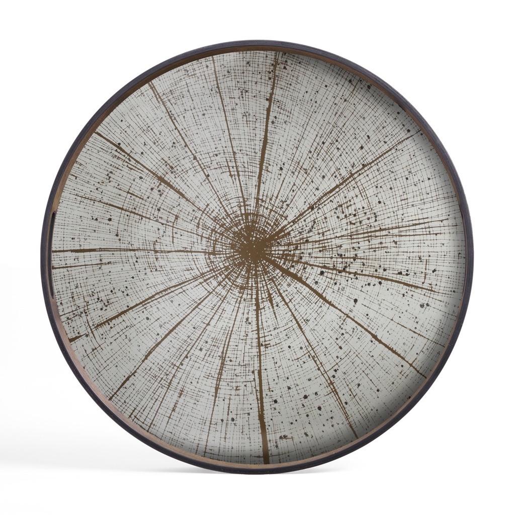 Plateau miroir slice - d48 cm – brun f 2