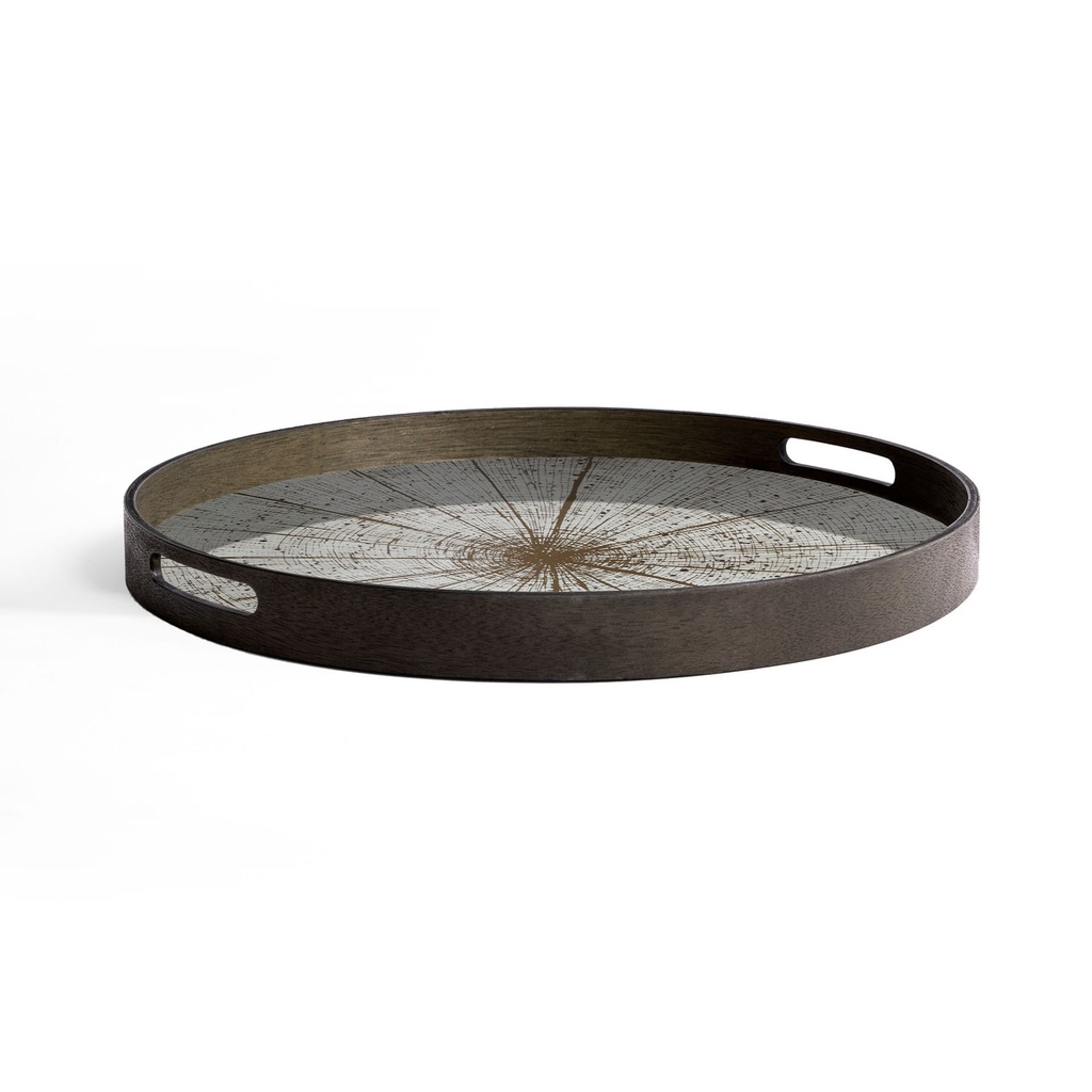 Plateau miroir slice - d48 cm – brun f 3