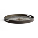 Plateau miroir slice - d48 cm – brun f 3