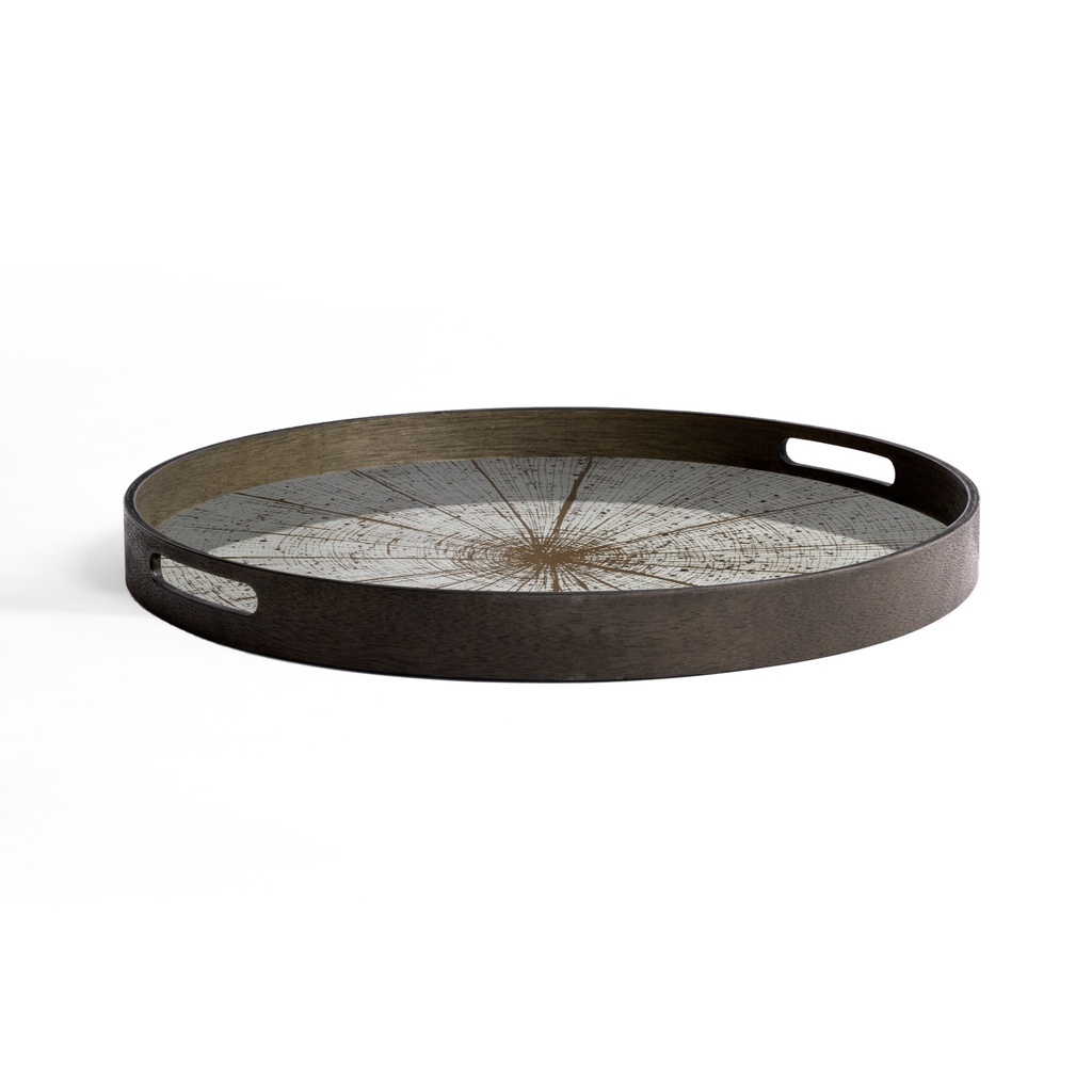 Plateau miroir slice - d48 cm – brun f 4