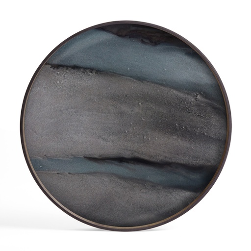 Plateau rond en verre l - graphite org 2