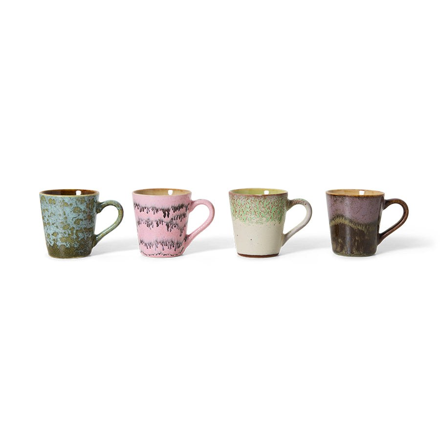 70s Ceramics : mugs espresso, Brutalism 2