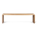 Banc à lattes l - teck naturel - 160x43x 2
