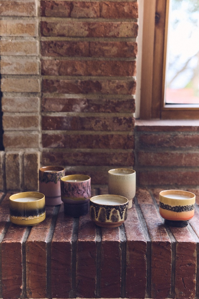 70s Ceramics : petite bougie parfumée -  2