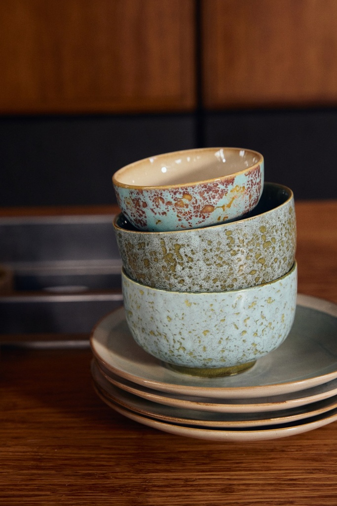 70s Ceramics : bol Noodle, Verdigris 2