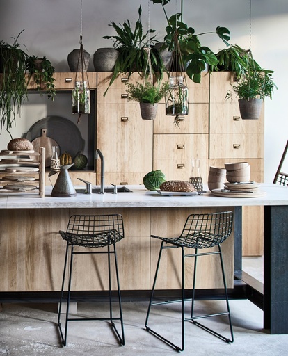Wire bar stool noir 2