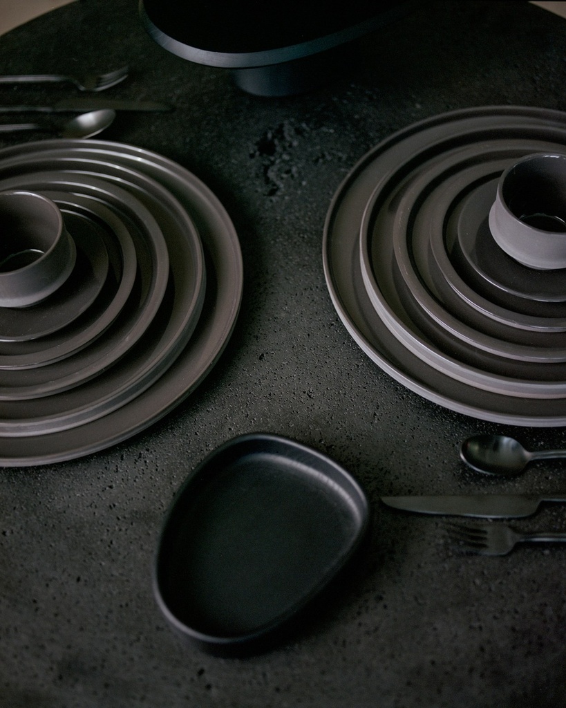 Assiette L Slate Dune – marron foncé 2